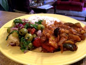 Spanish Chickpea Casserole (Potaje) once served at the Barricade's Vegan Café. at The Barricade Inn Cafe in Dublin