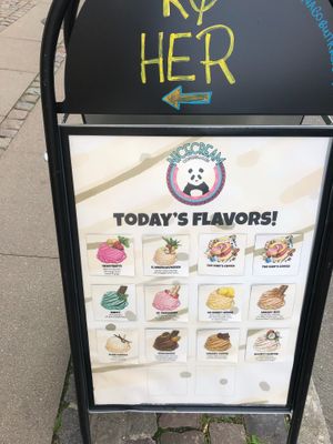 Flavors at Nicecream - Elmegade in Copenhagen