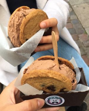 Ice cream cookie sandwich at Nicecream - Elmegade in Copenhagen