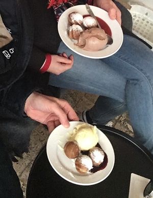 Christmas æbleskiver and nice cream at Nicecream - Elmegade in Copenhagen