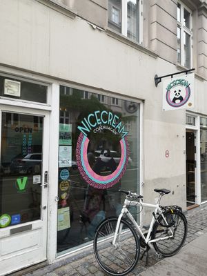 Outside at Nicecream - Elmegade in Copenhagen
