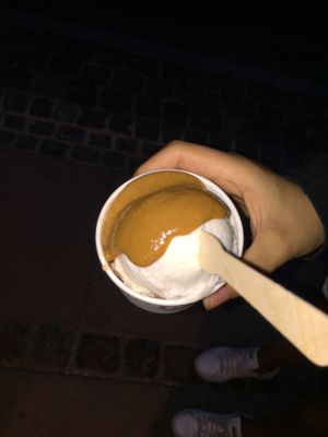 Nicecream with peanut sauce at Nicecream - Elmegade in Copenhagen