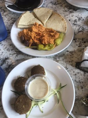Hummus and falafel  at Artemis Lakefront Cafe in South Lake Tahoe