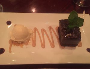 chocolate ganache at Blossom Restaurant Chelsea in New York City