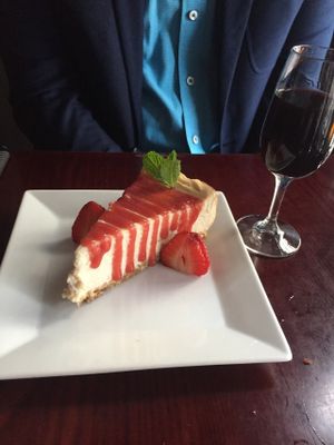 Strawberry cheesecake  at Blossom Restaurant Chelsea in New York City