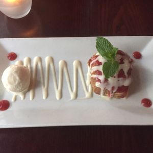 Apple crumble  at Blossom Restaurant Chelsea in New York City