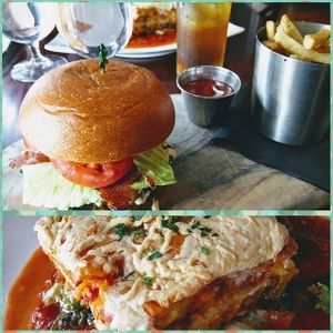 Fabulous Burger & Lasagna at Blossom Restaurant Chelsea in New York City