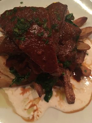 Hickory barbecue tempeh at Blossom Restaurant Chelsea in New York City