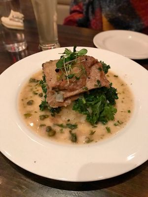 Seitan Scallopini at Blossom Restaurant Chelsea in New York City