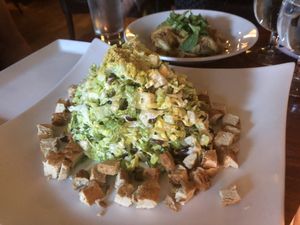 Cesar Salad with Gardein Chicken  at Blossom Restaurant Chelsea in New York City