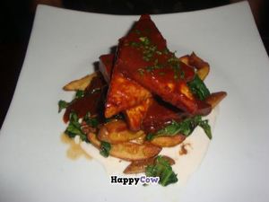 hickory BBQ tempeh at Blossom Restaurant Chelsea in New York City