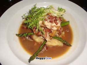 pecan crusted Dijon seitan at Blossom Restaurant Chelsea in New York City