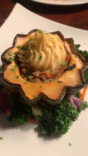 This was off their Thanksgiving Day menu. It looked awesome and tasted even better! at Blossom Restaurant Chelsea in New York City