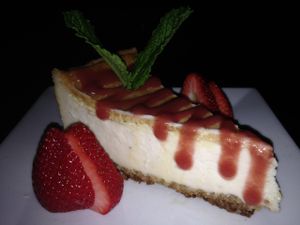 lemon cheesecake at Blossom Restaurant Chelsea in New York City