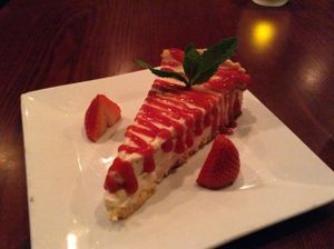 Lemon cheesecake at Blossom Restaurant Chelsea in New York City