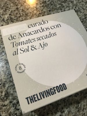 Cashew cheese at THELIVINGFOOD in Barcelona