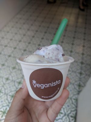 Vanilla with chocolate pieces at Veganista Ice Cream II in Vienna