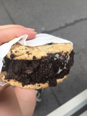 Cookies and cream ice cream sandwich  at Veganista Ice Cream II in Vienna