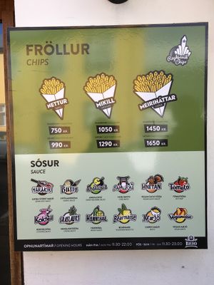 Menu May ‘18 at Reykjavik Chips in Reykjavik