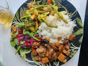 Seitan with Shiitake mushroom at Pausa Util in Braga