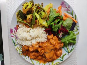 Vegan strogonoff at Pausa Util in Braga