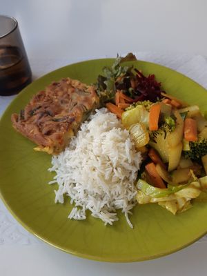 Tarte de legumes at Pausa Util in Braga