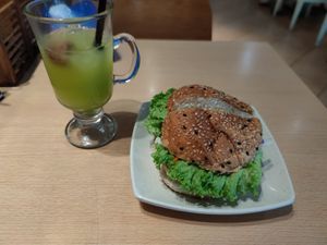 Burger at Nature's Recipe Cafe in Petaling Jaya