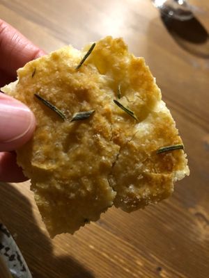 Homemade rosemary foccacia bread.  at Torre Morgana in Umbertide