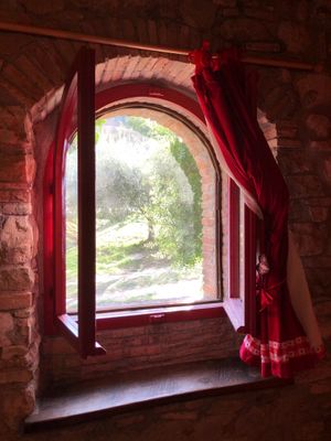 Window view.  at Torre Morgana in Umbertide