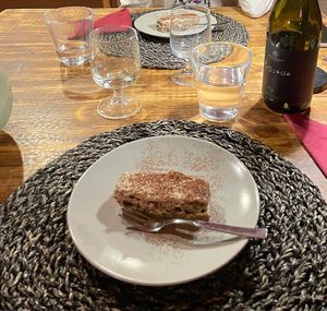 Vegan tiramisù at Torre Morgana in Umbertide