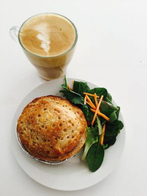 Vegetable and thai vegan pies are available at Holistic Mamma in Dayboro