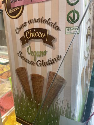 Vegan cones   at Gelateria Italia in Rovinj
