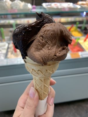 Chocolate and hazelnut  at Gelateria Italia in Rovinj