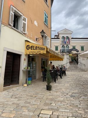 Storefront at Gelateria Italia in Rovinj