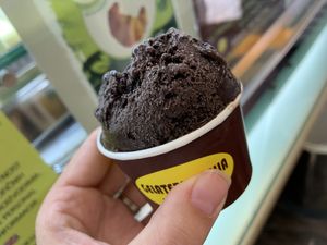 Chocolate gelato at Gelateria Italia in Rovinj