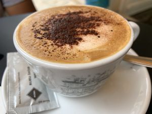 Soy cappuccino  at Gelateria Italia in Rovinj