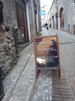 Specials board (February, 2016)  at Taverna dello Spagna  in Spoleto