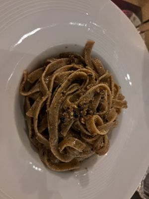 Fettuccine with truffle at Taverna dello Spagna  in Spoleto