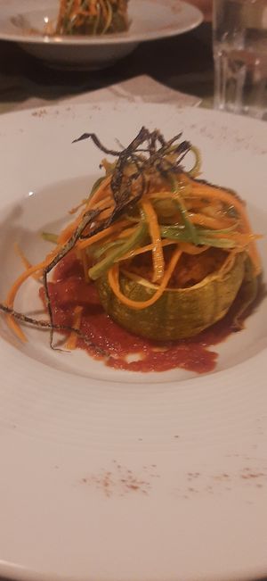 Zucchina ripiena di riso e verdure (buonissima) at Taverna dello Spagna  in Spoleto