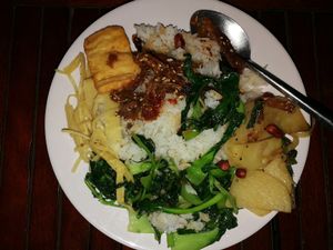 Platter with rice for just 30 at Thien Y in Dong Hoi