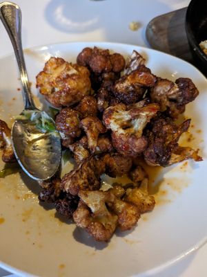 Crispy vegan cauliflower at Forage in Lakewood