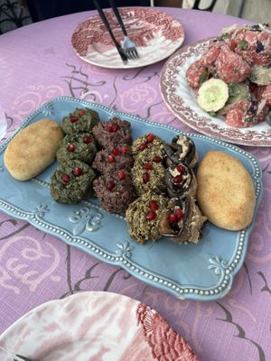 Selection of vegetable spreads  at Palaty in Kutaisi