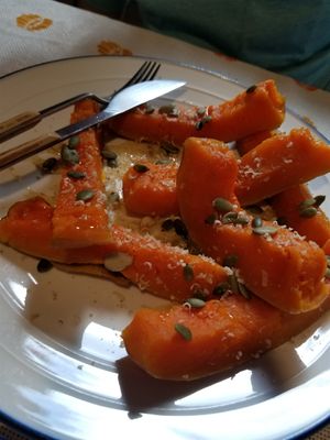 Pumpkin dessert at Palaty in Kutaisi