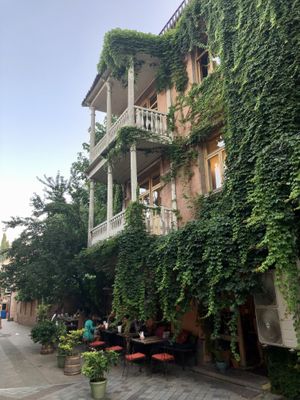 Terrace  at Kafe Leila in Tbilisi