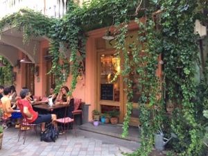 A view of the outside. at Kafe Leila in Tbilisi