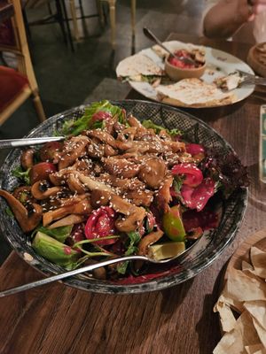 Mushroom salad at Kafe Leila in Tbilisi