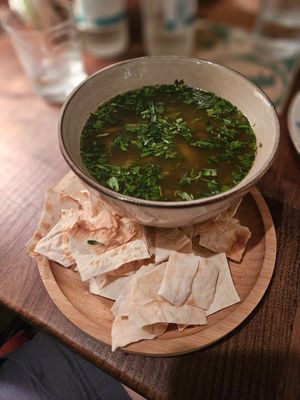 Mushroom soup at Kafe Leila in Tbilisi