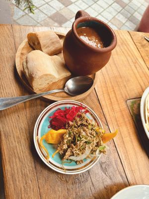 vegan lubio beans stew at Kafe Leila in Tbilisi