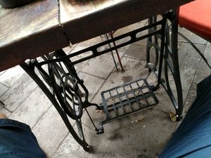 Tables were probably recycled from sewing machines at Kafe Leila in Tbilisi