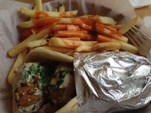 falafel wrap at Pita Corner in Lawrenceville